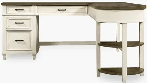 Caraway Two Tone 2 Piece L Shape Desk