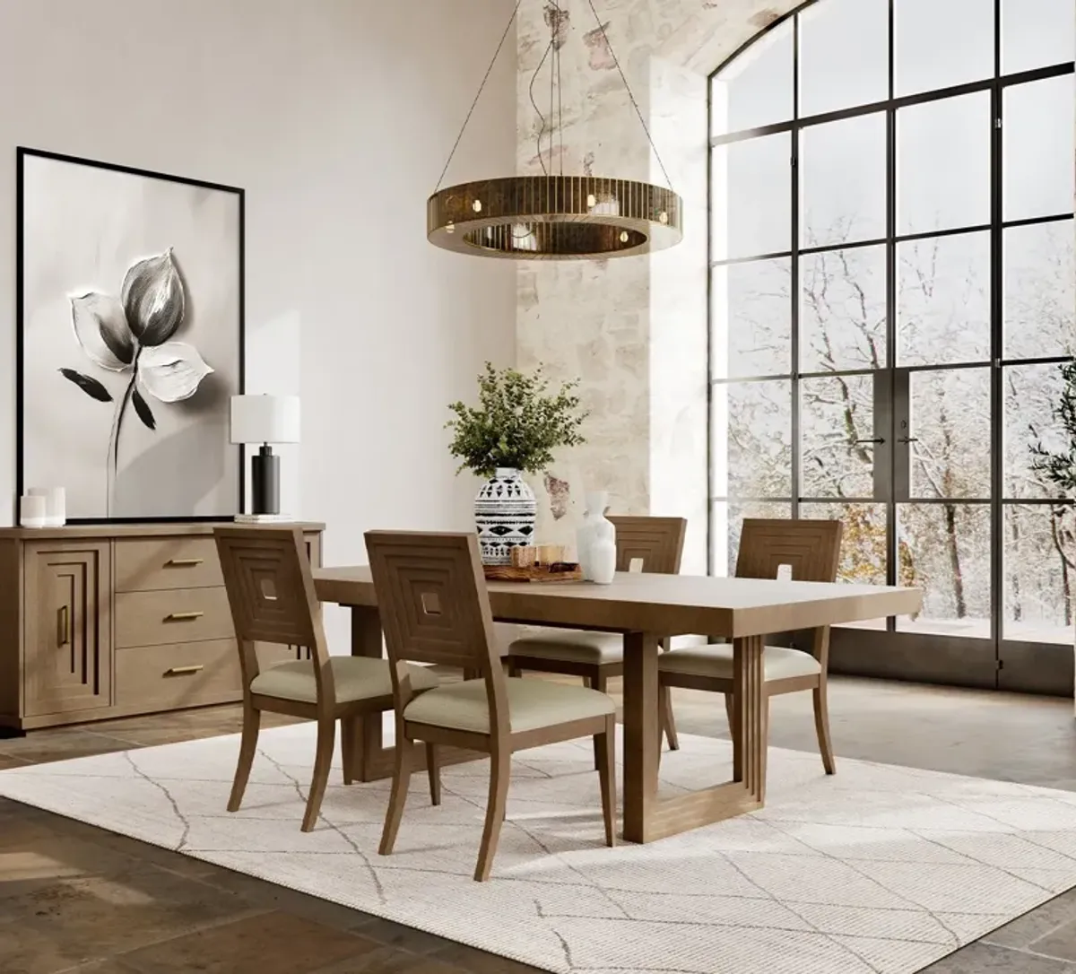Cascade Brown 5PC Dining Set