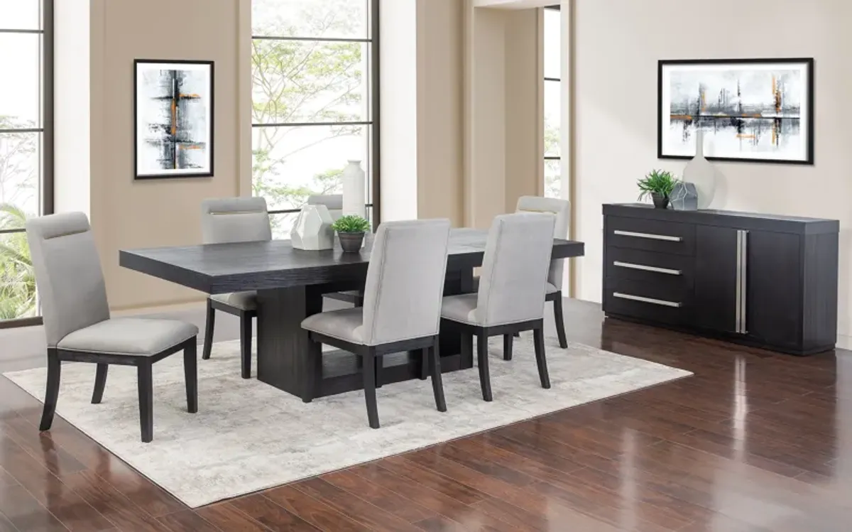Cosmopolitan 5PC Dining Set with Yves Side Chairs