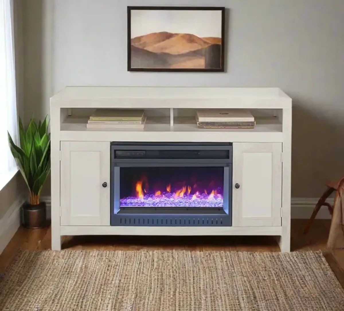 Del Mar 52" Console with 26" Fireplace