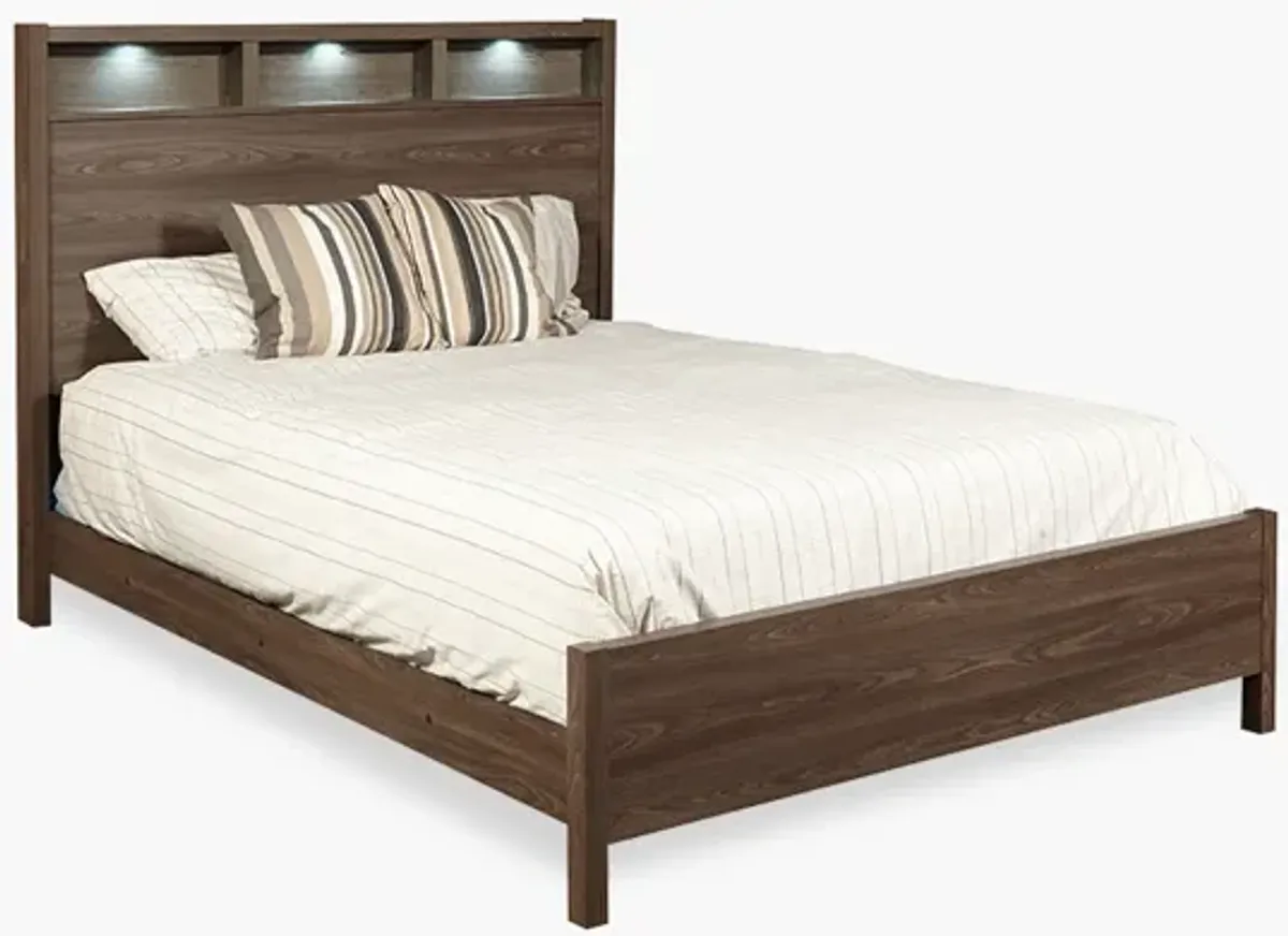 Evolution 3PC Queen Lighted Panel Bed