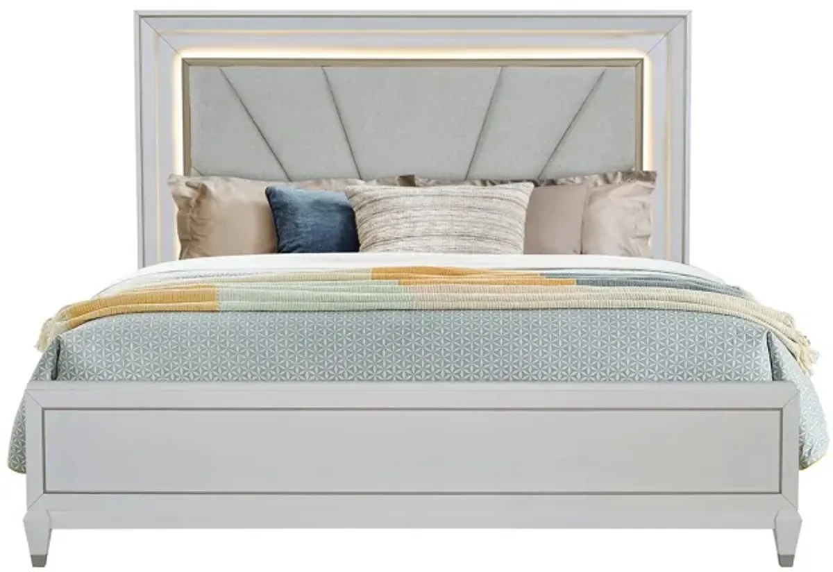 Gallia 3PC King Uph Panel Bed