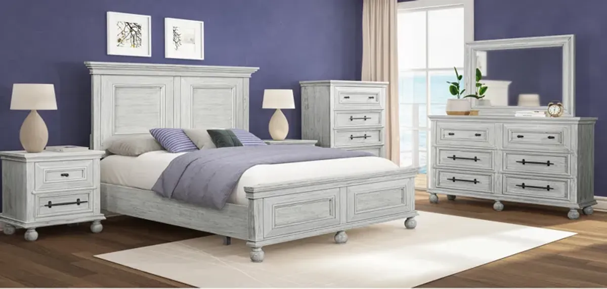 Hyde Park Light 5 Piece King Panel Bedroom