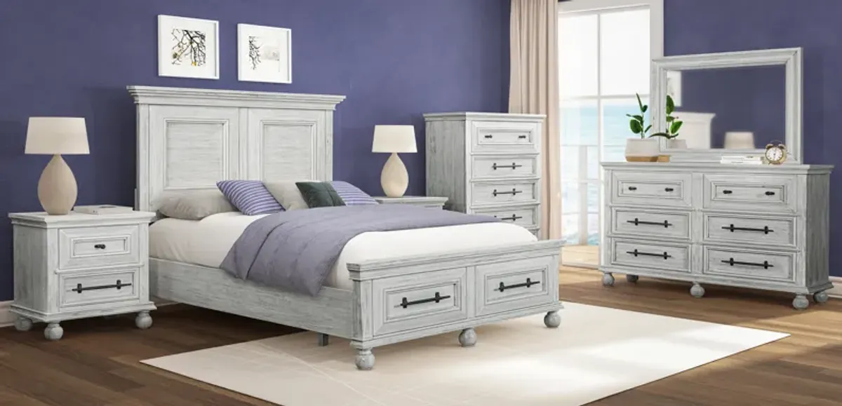 Hyde Park Light 5 Piece Queen Storage Bedroom
