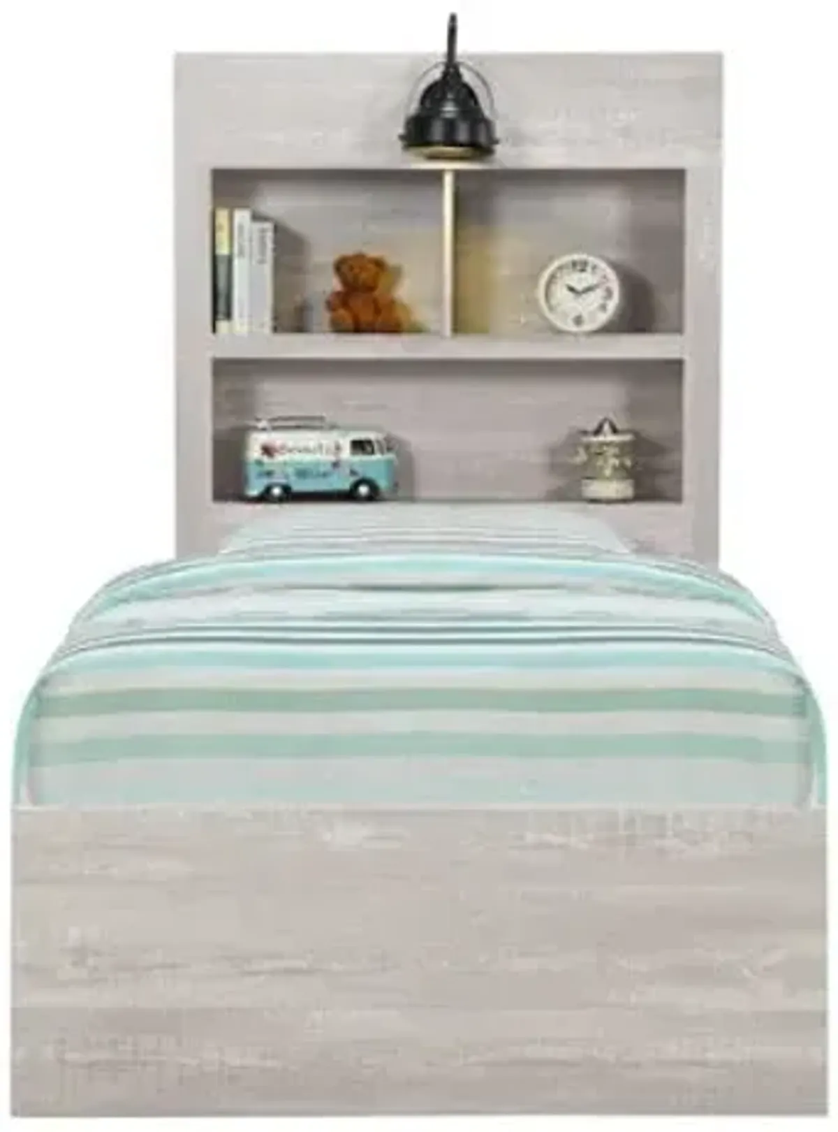 Linwood Light Grey 3PC Twin Bookcase Bed