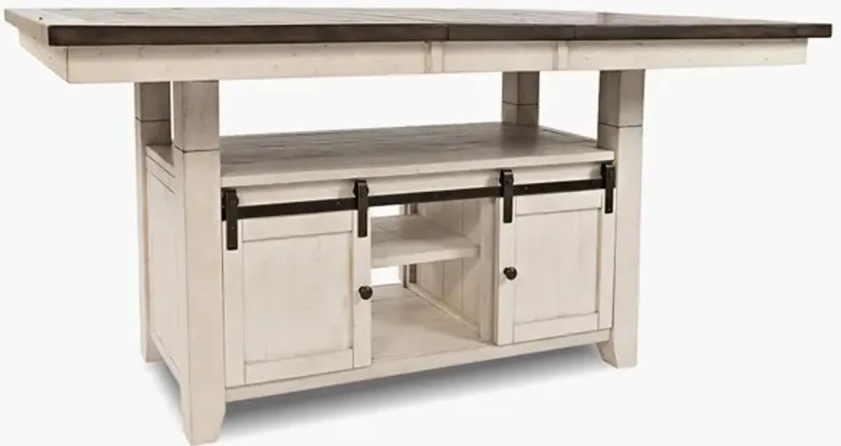 Madison County Two Tone Adjustable Storage Table
