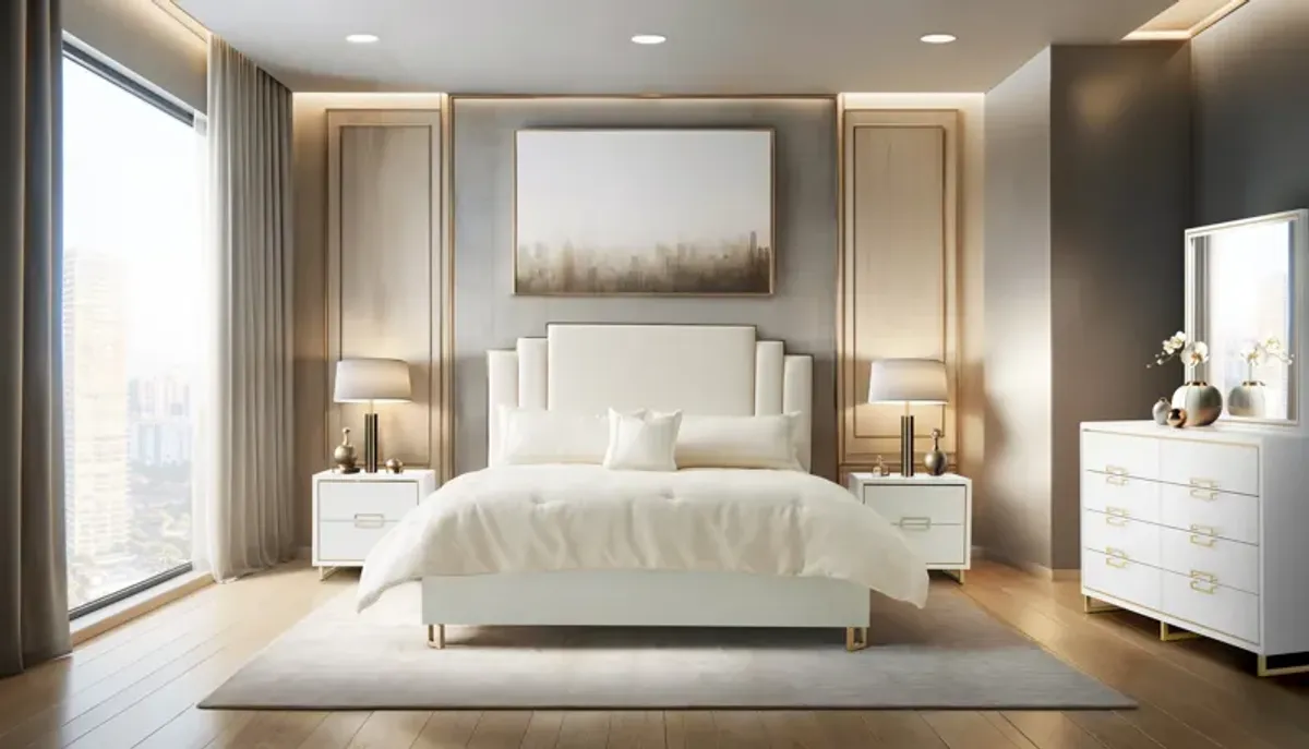 Palm Gate 5 Piece King Upholstered Framed Bedroom