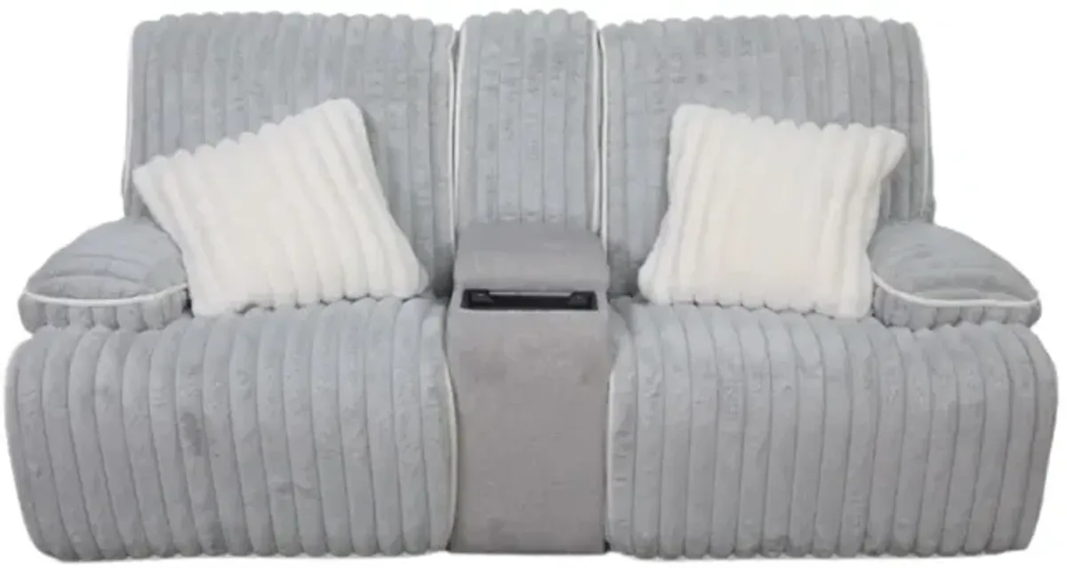 Plush 3 Piece Zero Gravity Power Recline with Power Headrest Console Loveseat