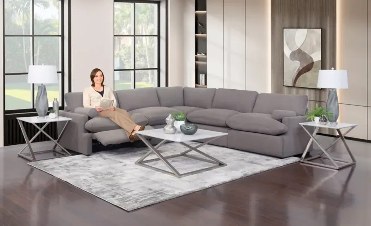 Peyton 5 Piece Power Reclining Sectional with 1 Armless Chair & 1 Armless Power Recliner