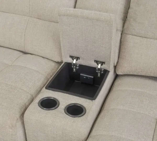 Slide Beige 7 Piece Sliding Sectional w/Left Arm Facing and Right Arm Facing Sliding Seats