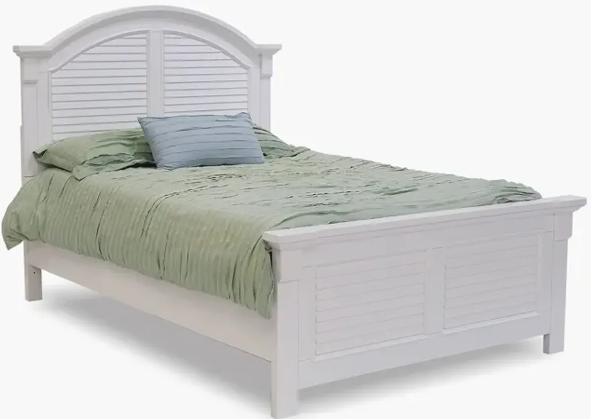 Summer House Oyster White Full Panel Bed