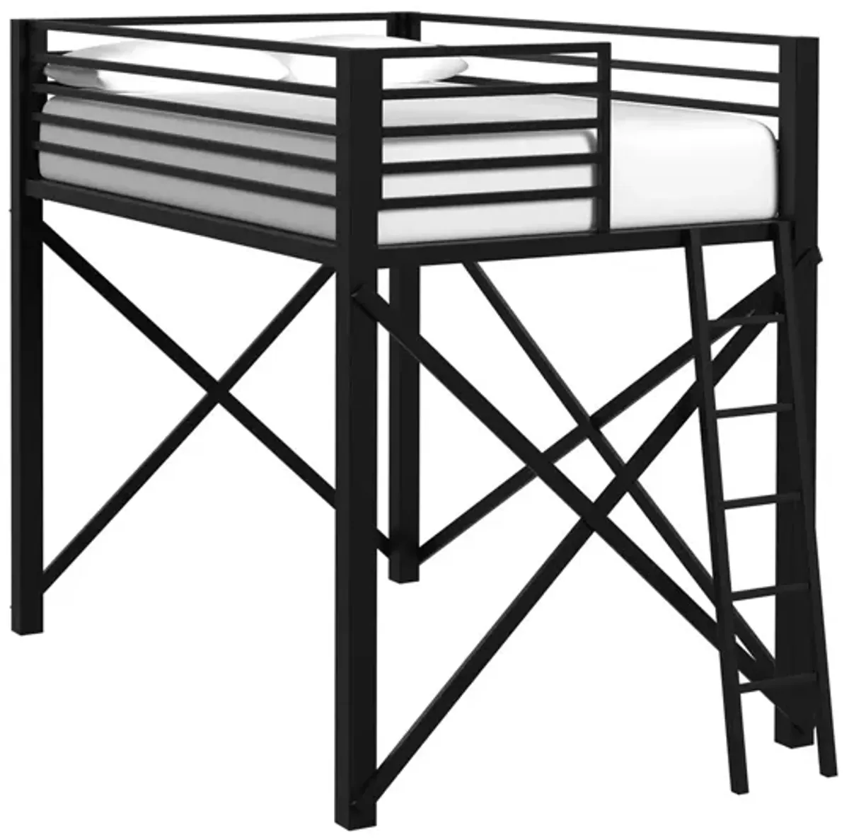 Valari Black Full Loft Bunk Bed