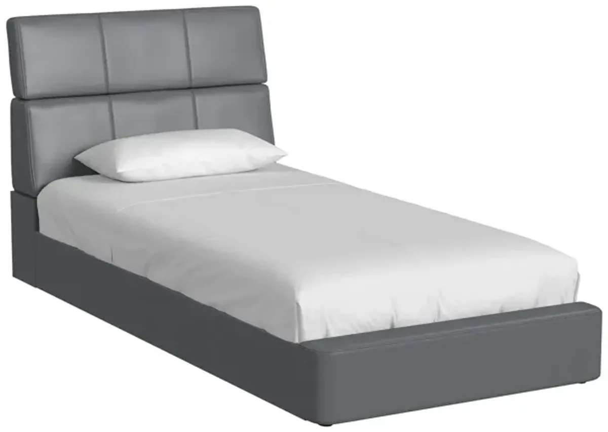 Valari Grey 3PC Twin Uph Bed
