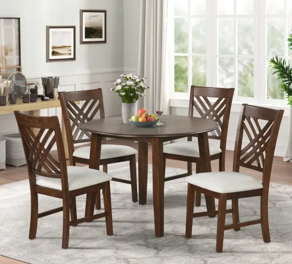 Crosswoods Brown 3 Piece Drop Leaf Dining Set