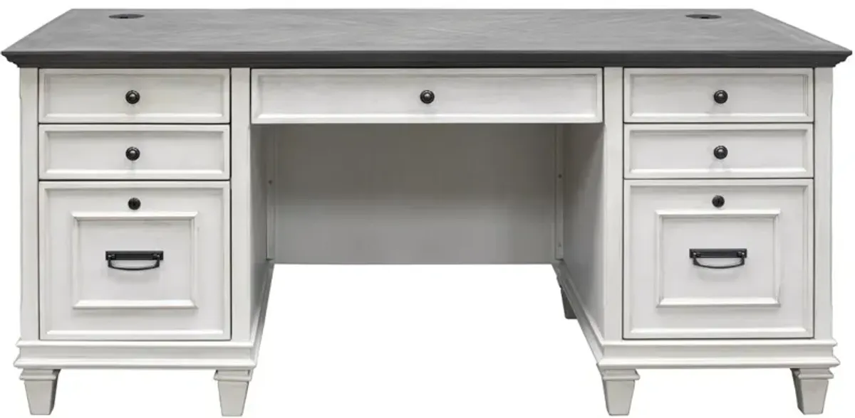 Martin Furniture Hartford Double Pedestal Desk