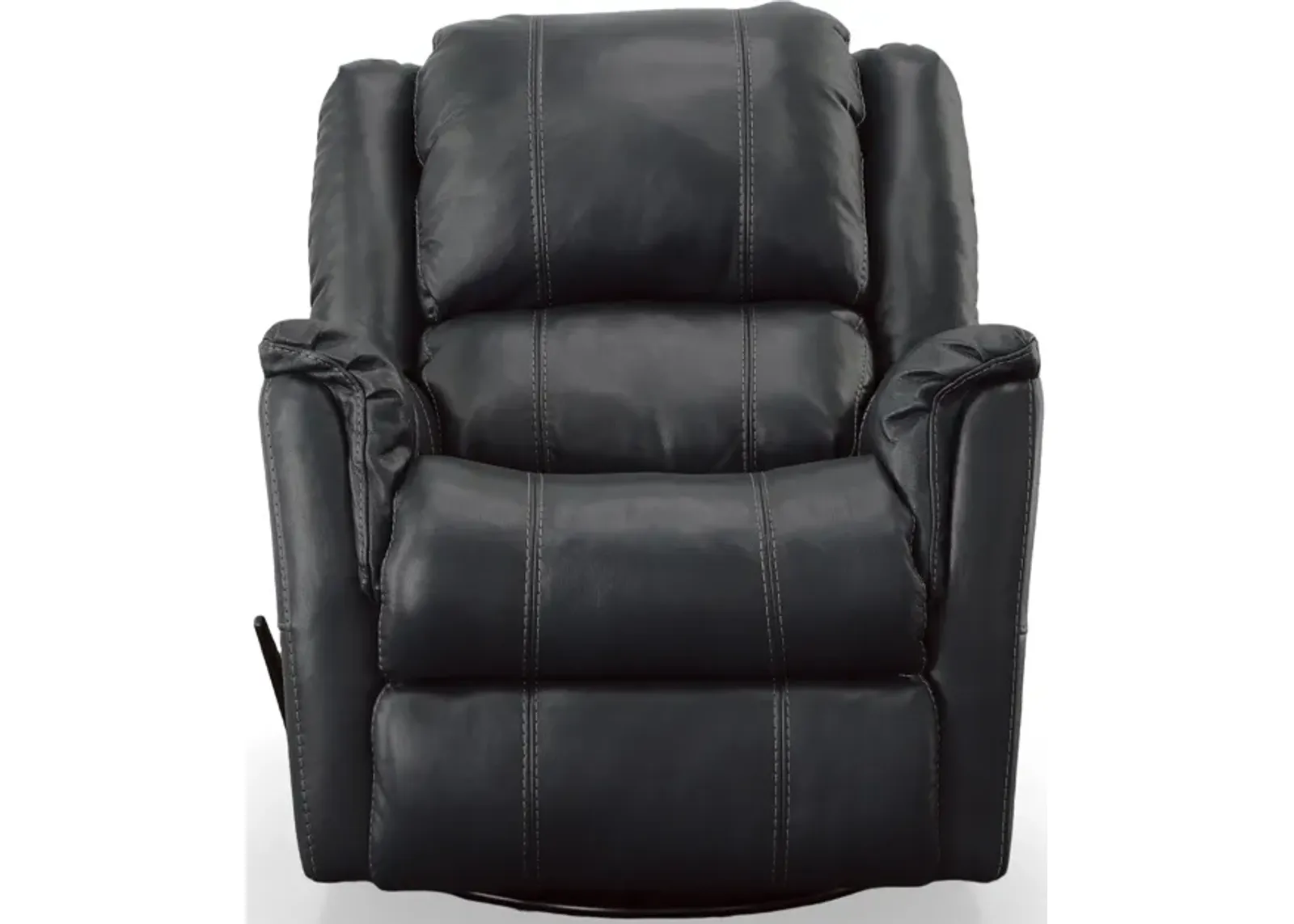 HomeStretch MERCURY LEATHER SWIVEL GLIDER-OCEAN