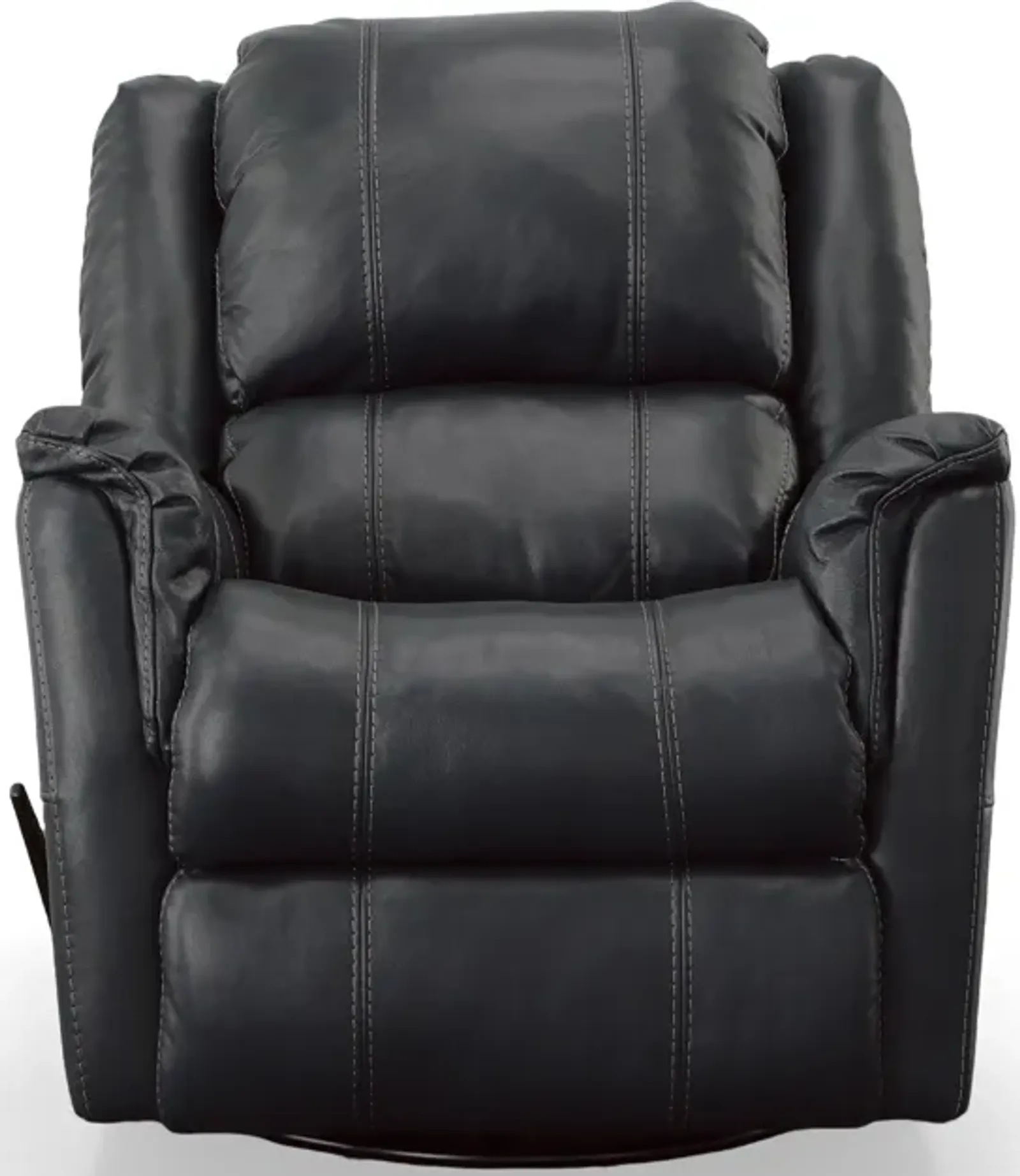 HomeStretch MERCURY LEATHER SWIVEL GLIDER-OCEAN