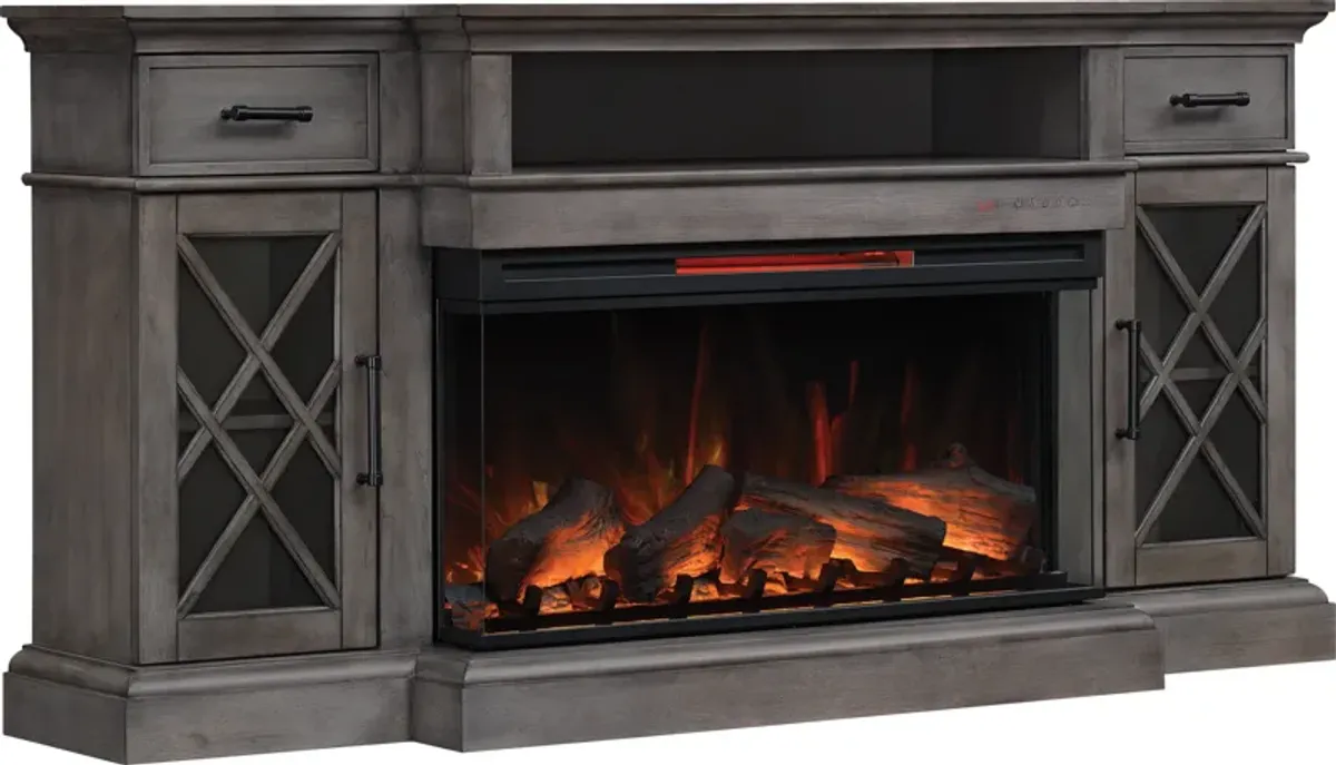 Twin Star International HAMILTON 70" FIREPLACE CONSOLE