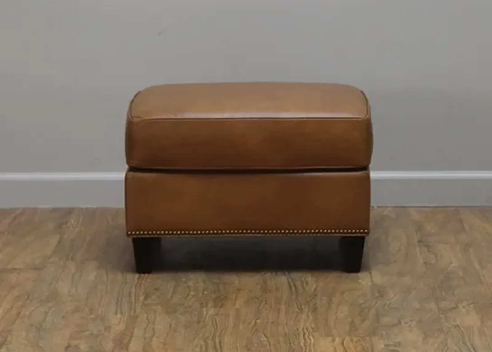 Hancock and Moore ARRINGTON LEATHER OTTOMAN