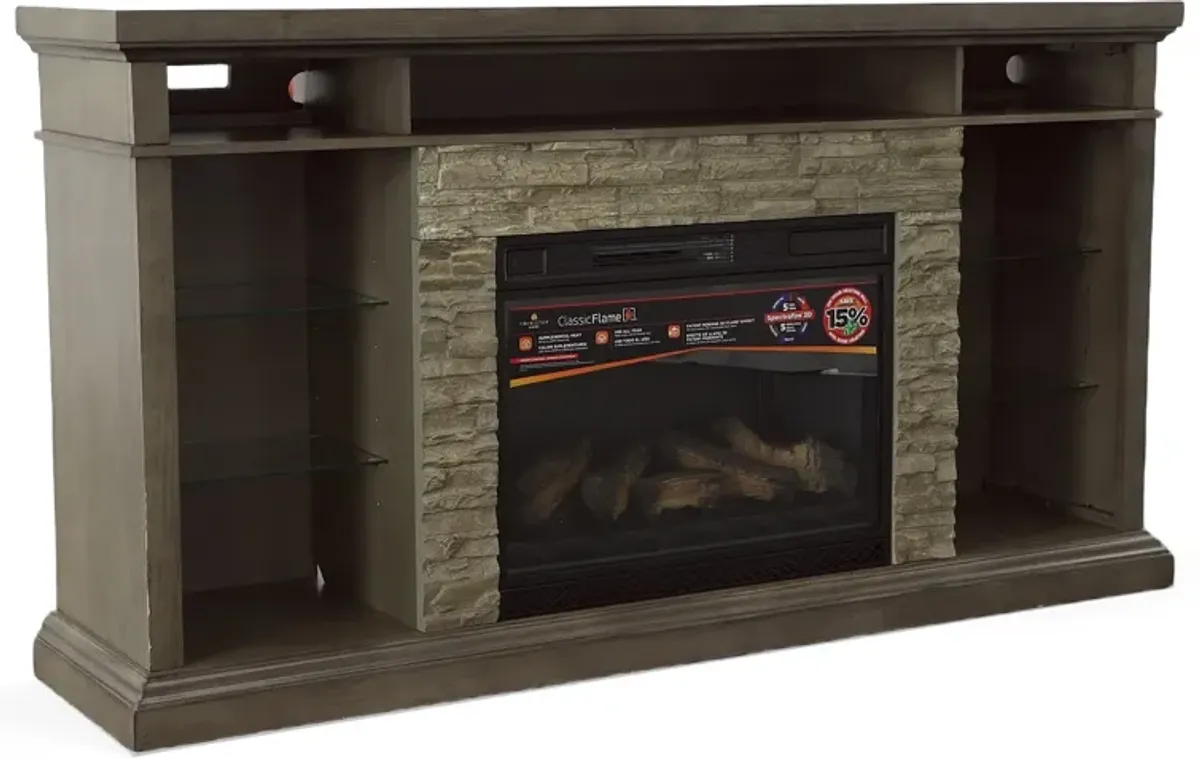 Twin Star International ELLISTONE 73" FIREPLACE