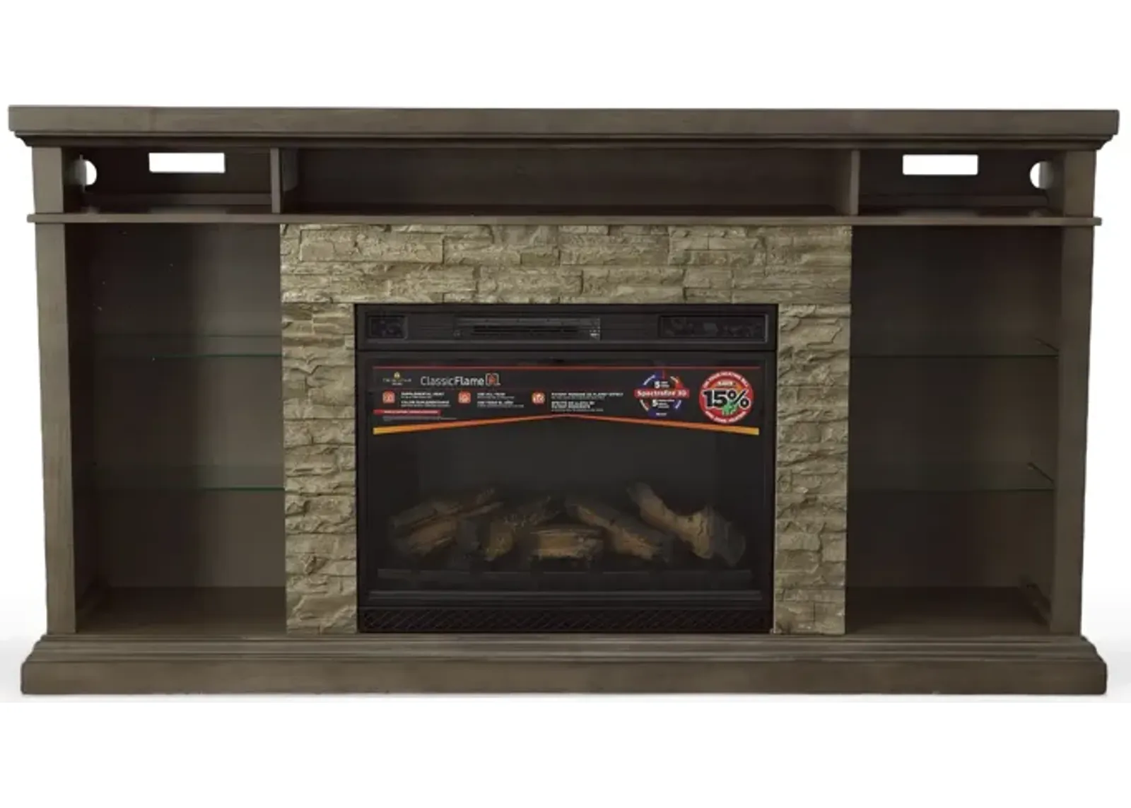 Twin Star International ELLISTONE 73" FIREPLACE