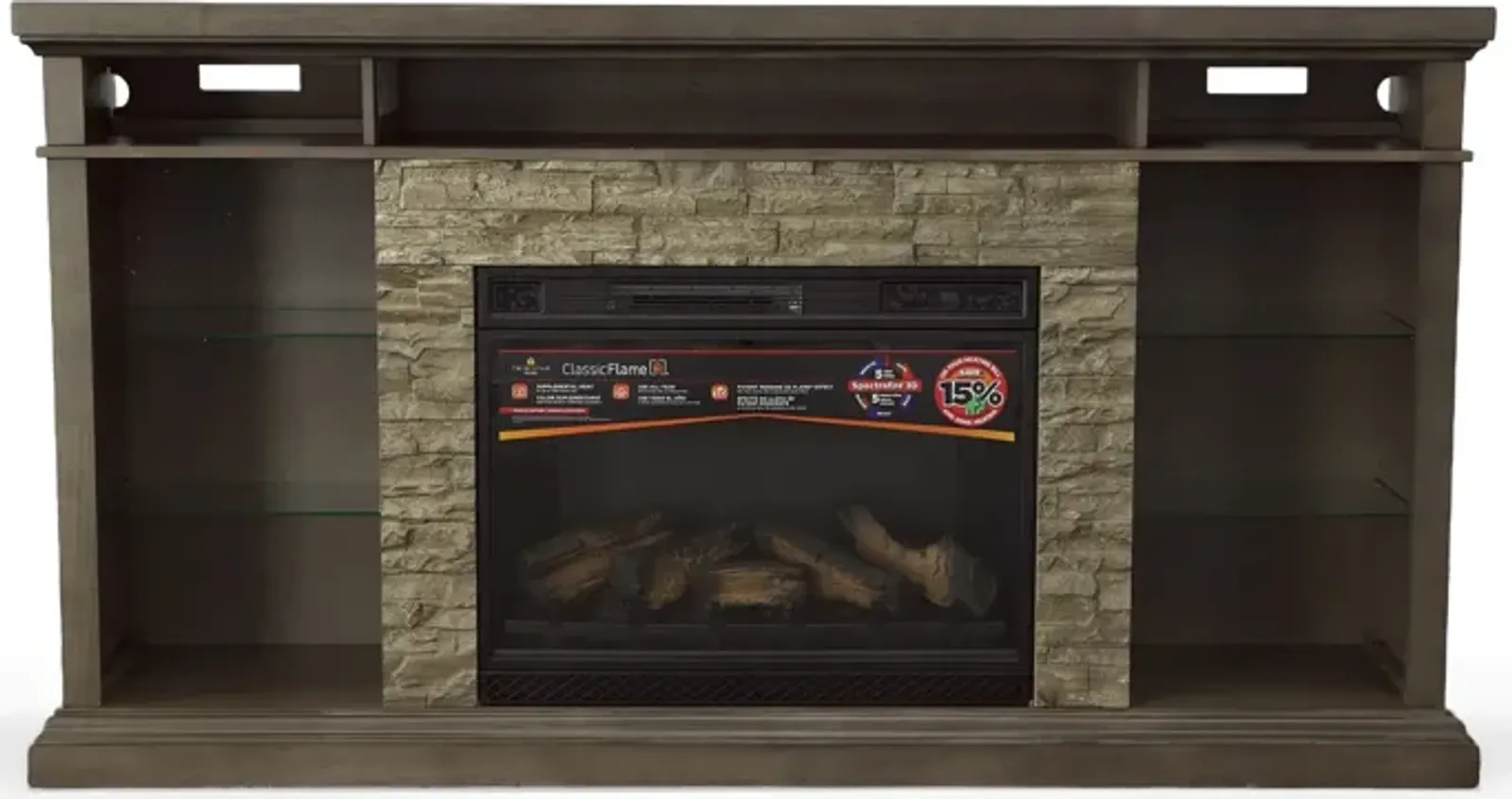 Twin Star International ELLISTONE 73" FIREPLACE