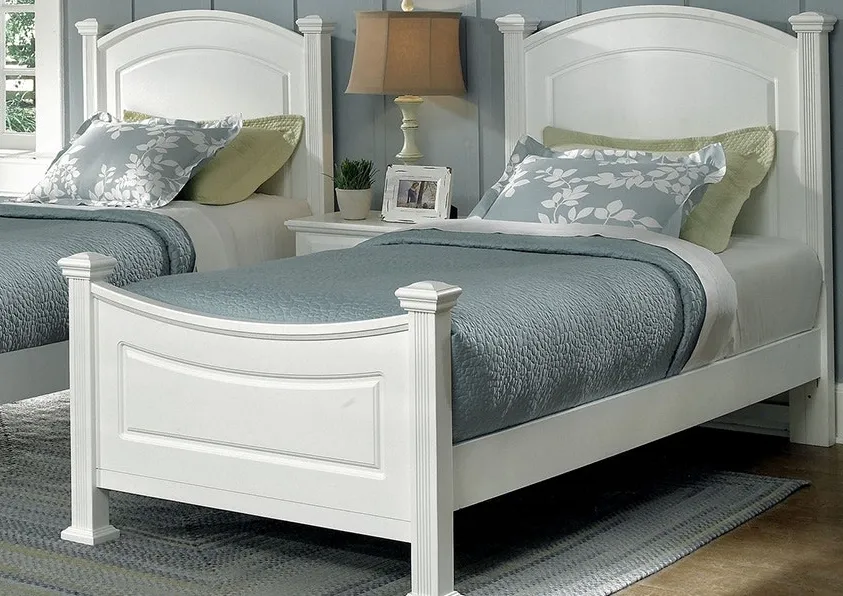Vaughan-Bassett Furniture Company HAMILTON TWIN BED-WHITE