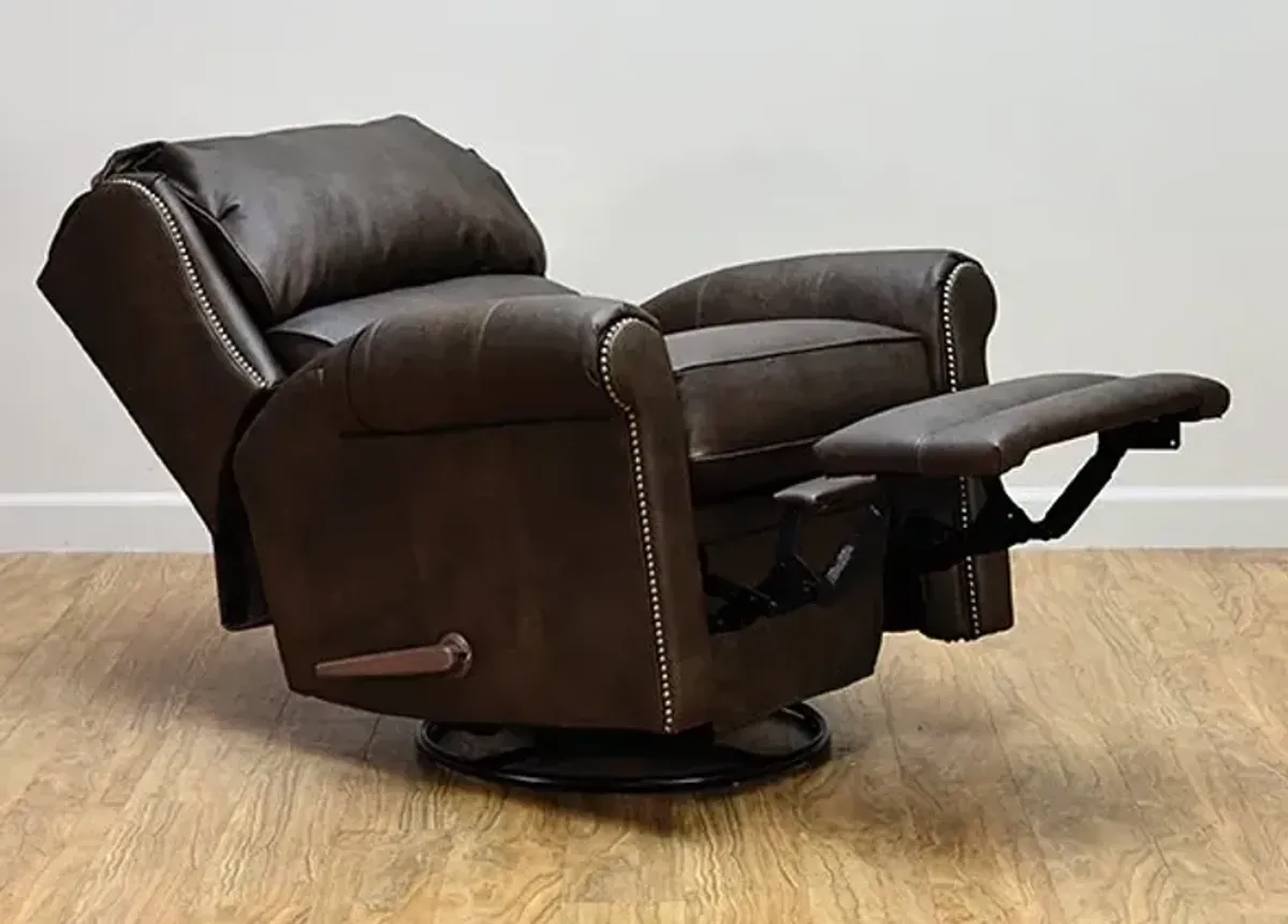 Smith Brothers 720 LEATHER SWIVEL GLIDER RECLINER