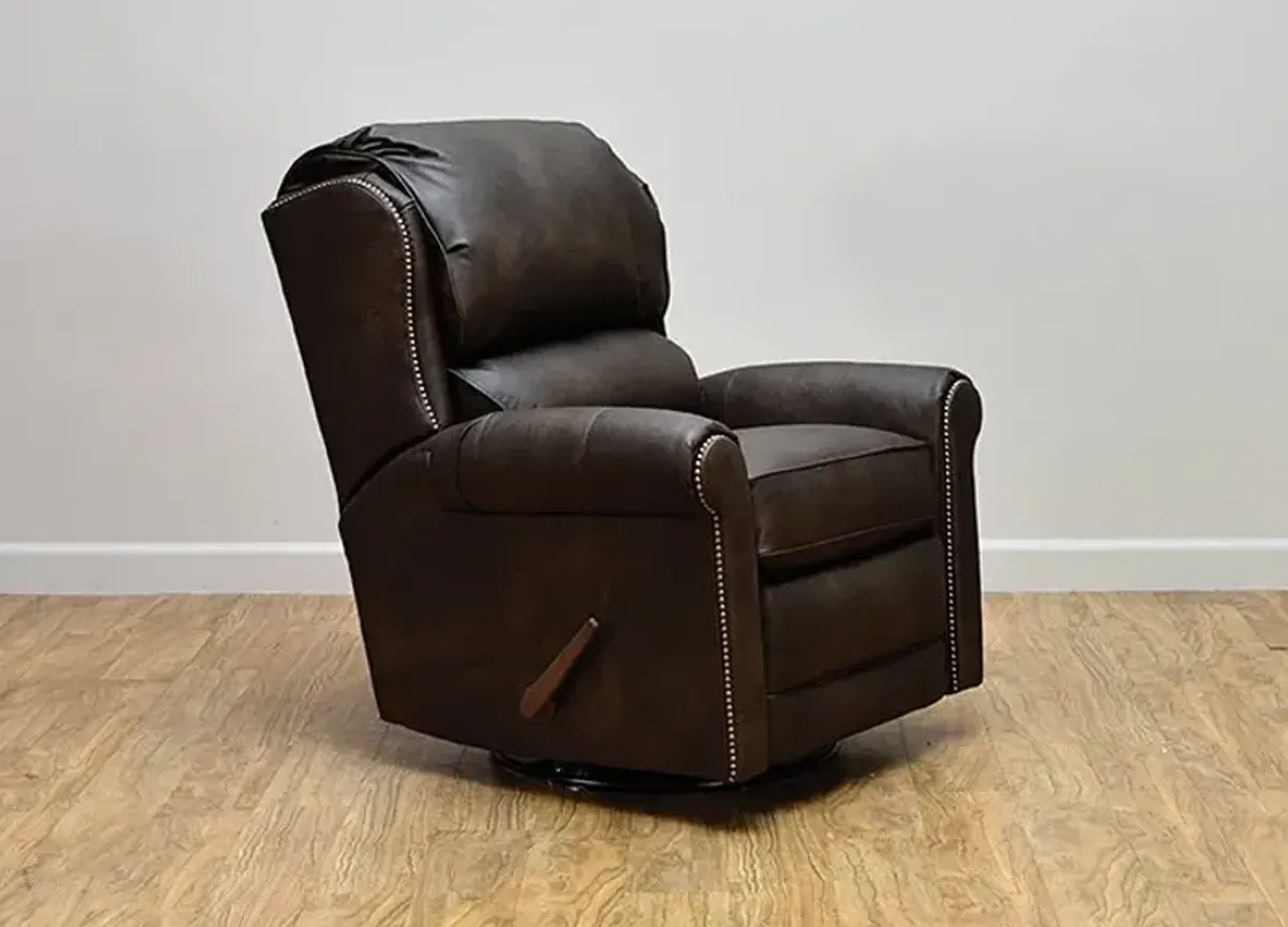 Smith Brothers 720 LEATHER SWIVEL GLIDER RECLINER