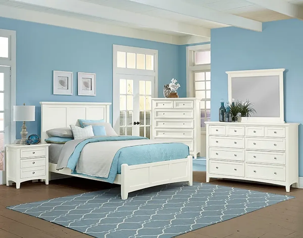 Vaughan-Bassett Furniture Company BONANZA QUEEN BED-WHITE