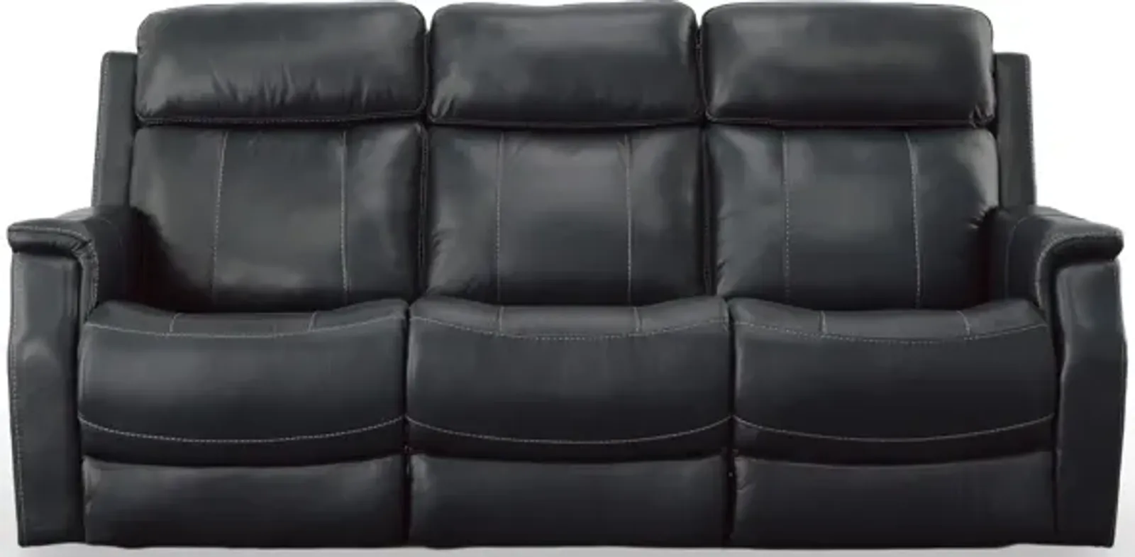 Flexsteel EASTON POWER 3 SOFA-LEATHER OCEAN