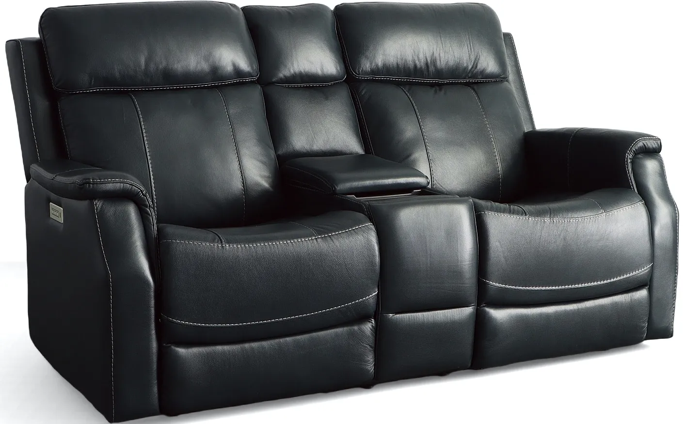 Flexsteel EASTON P3 CONSOLE LOVESEAT-LEATHER OC