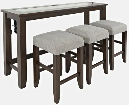 First Avenue ICONIC SOFA TABLE W/3 STOOLS