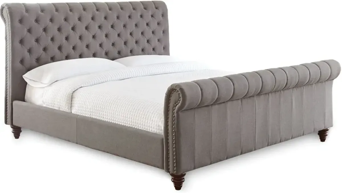 Crawford Street BILTMORE KING BED-GRAY