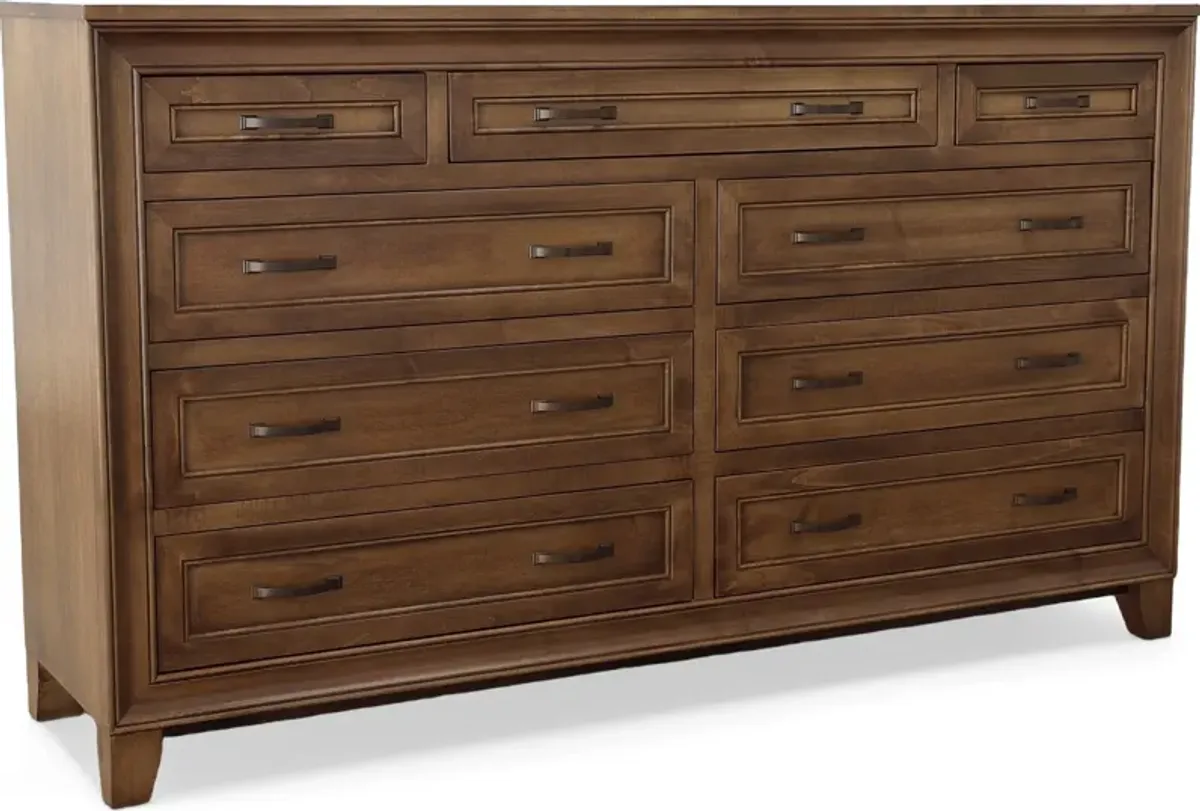 Daniel's Amish SUMMERVILLE 9 DRAWER DOUBLE DRESSER