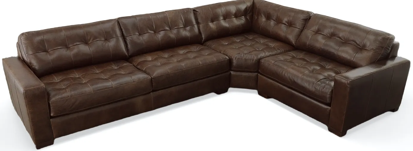 Bella Casa CHASE 3 PIECE LEATHER SECTIONAL