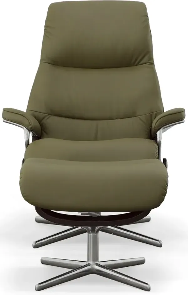 Stressless by Ekornes VIEW II MEDIUM CHAIR/OTTO