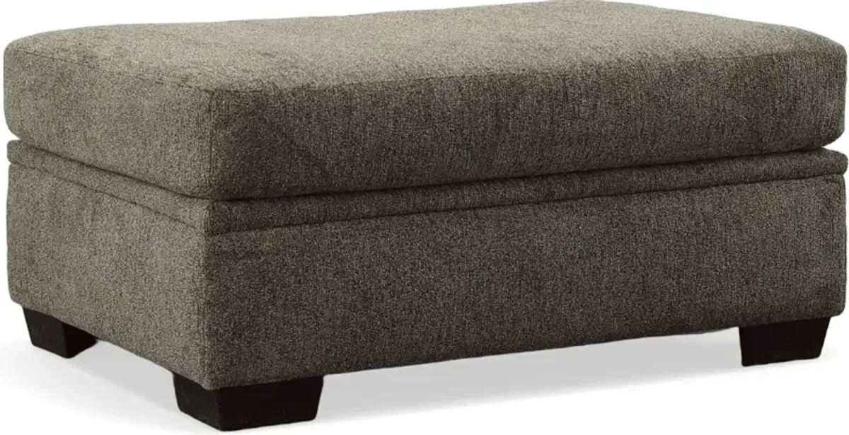 Behold BAILEY OTTOMAN-CHARCOAL