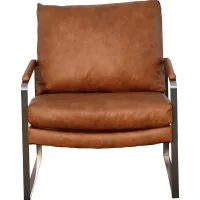 Max Home 1217-LEATHER ACCENT CHAIR