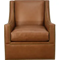 Hancock and Moore ROSEMONT LEATHER SWIVEL CHAIR