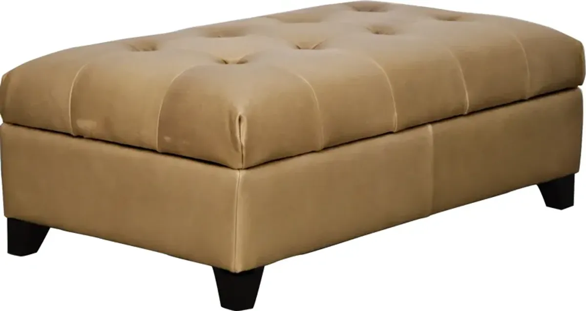 Jonathan Louis International THEA II LEATHER STORAGE OTTOMAN