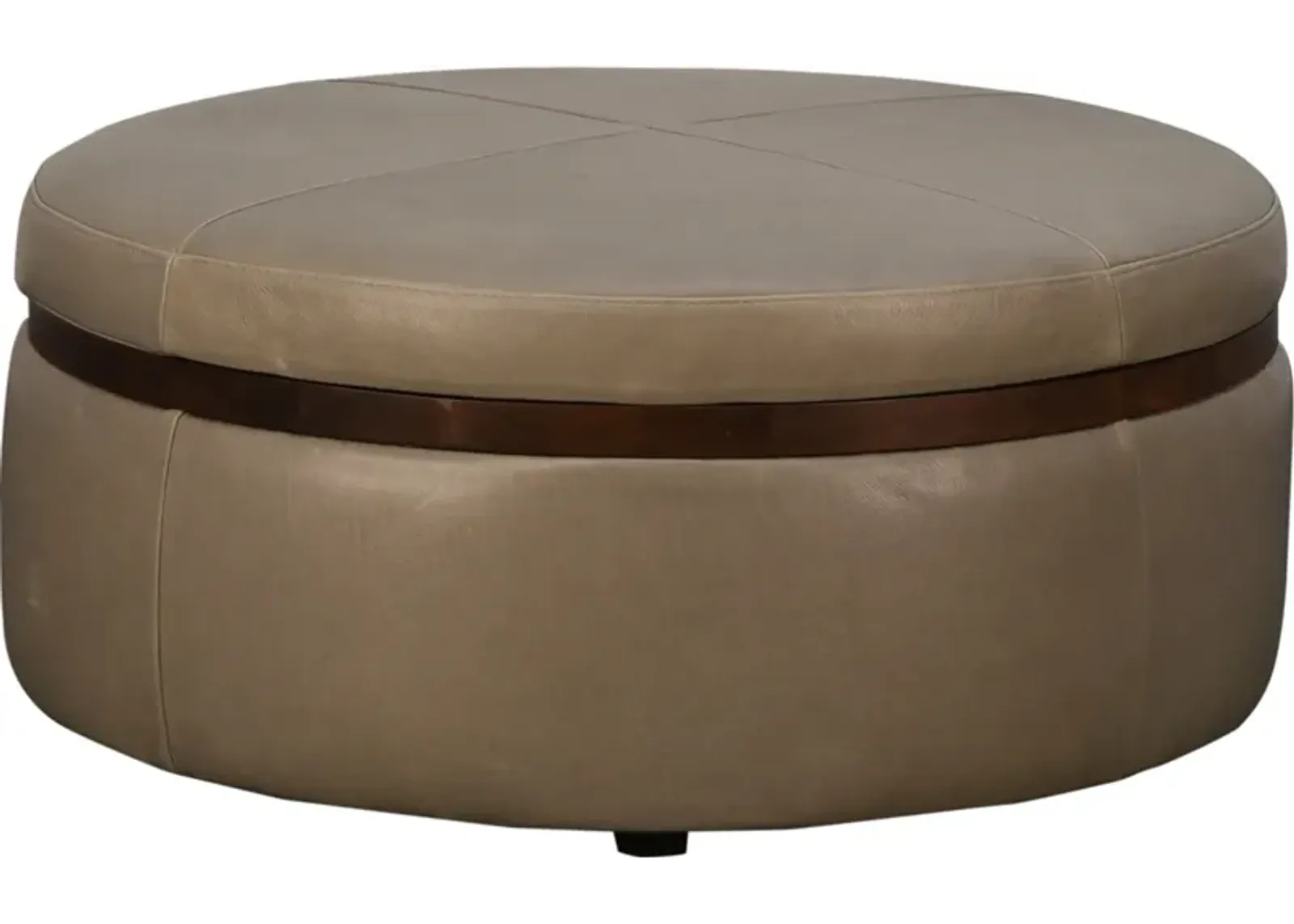 Jonathan Louis International BELL LEATHER STORAGE OTTOMAN