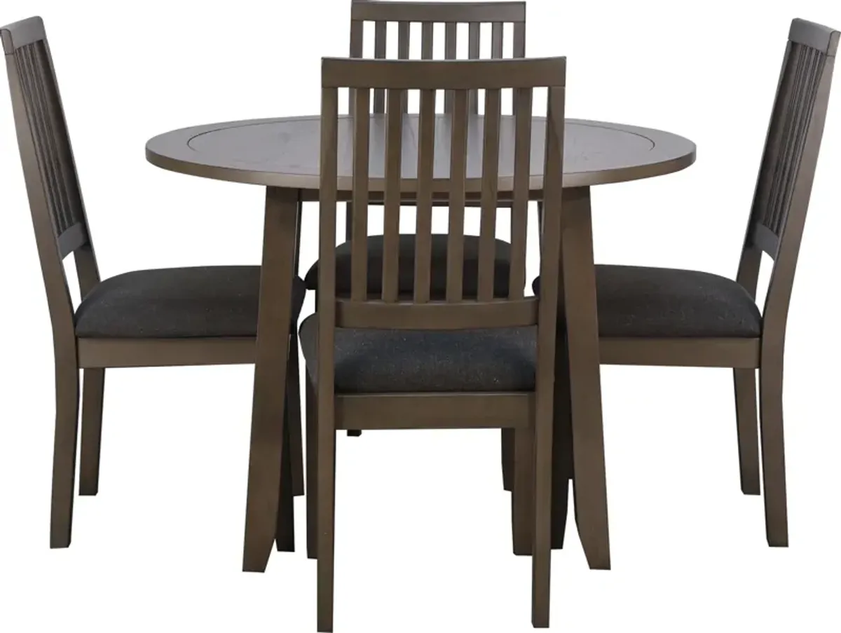 Crawford Street NOOK 5 PC DINING SET-GRAY