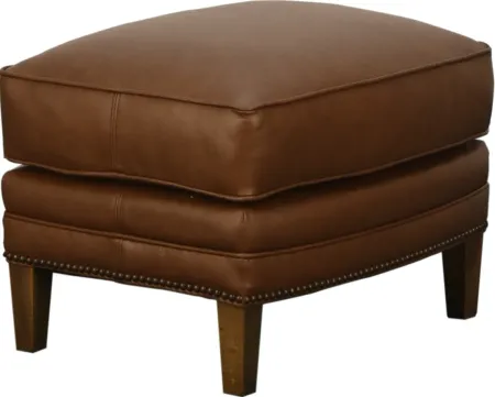 Smith Brothers 517 LEATHER ACCENT OTTOMAN