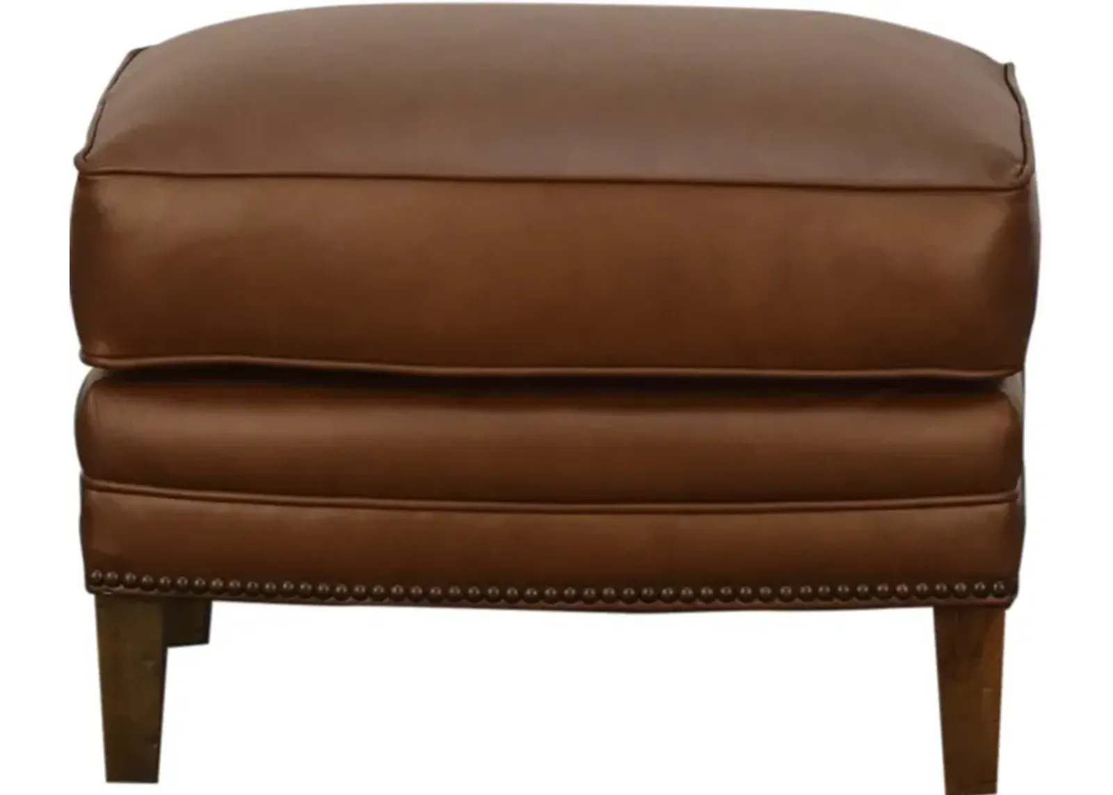 Smith Brothers 517 LEATHER ACCENT OTTOMAN