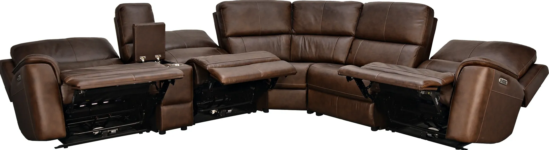 Flexsteel HENRY 6 PC LEATHER SECTIONAL-P3ZG