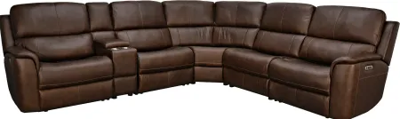 Flexsteel HENRY 6 PC LEATHER SECTIONAL-P3ZG