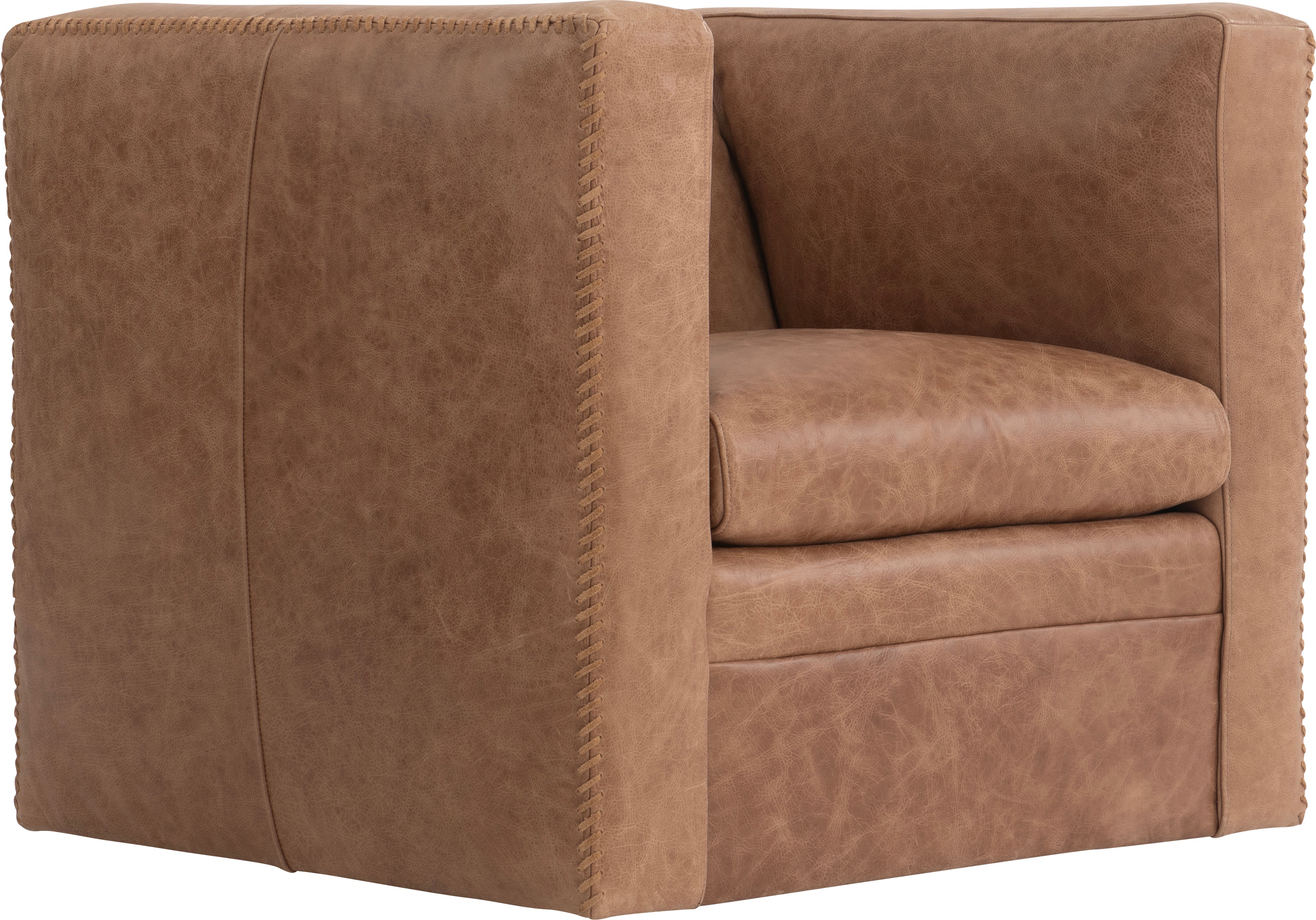 Bernhardt Living HUDSON LEATHER SWIVEL CHAIR