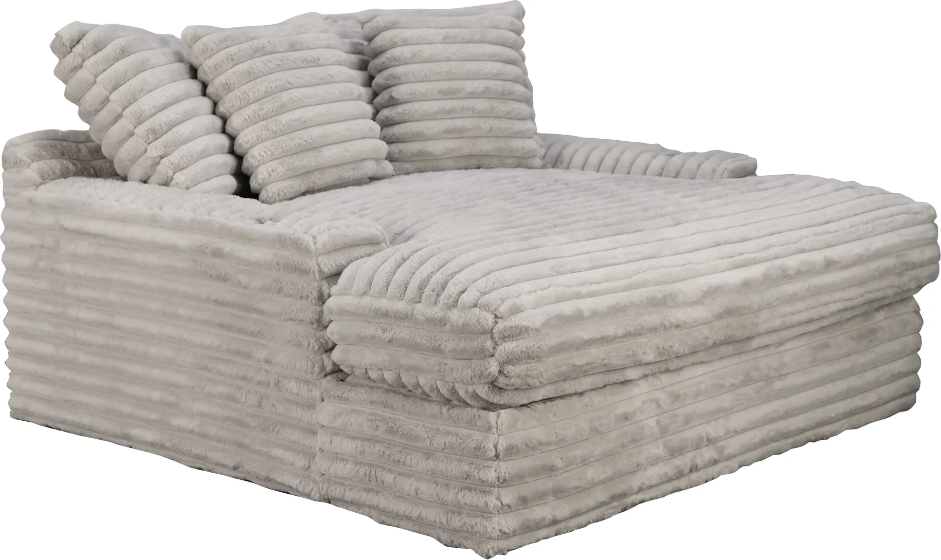 JCooper USA PLUSH DOUBLE CHAISE-FOG