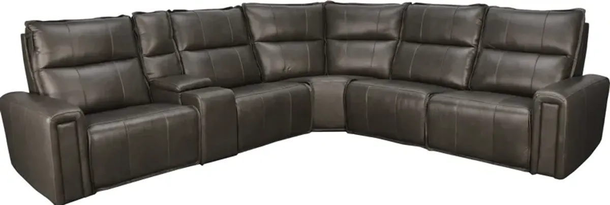 Hamilton PERRY 6PC LEATHER SECTIONAL-P2